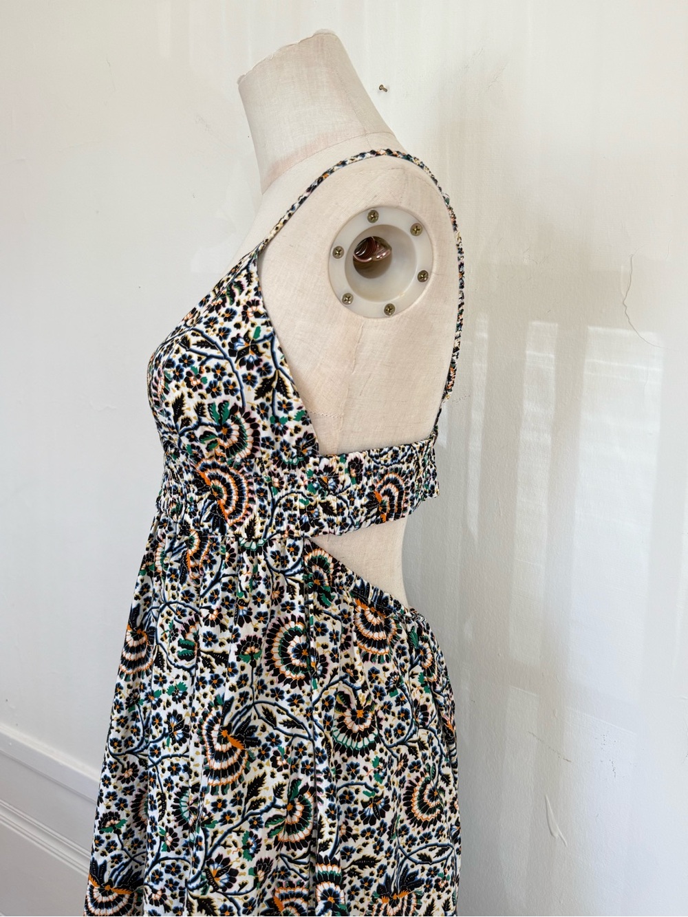 A.L.C. Rhodes Floral Open Back Maxi Dress 10 - Picture 3 of 7